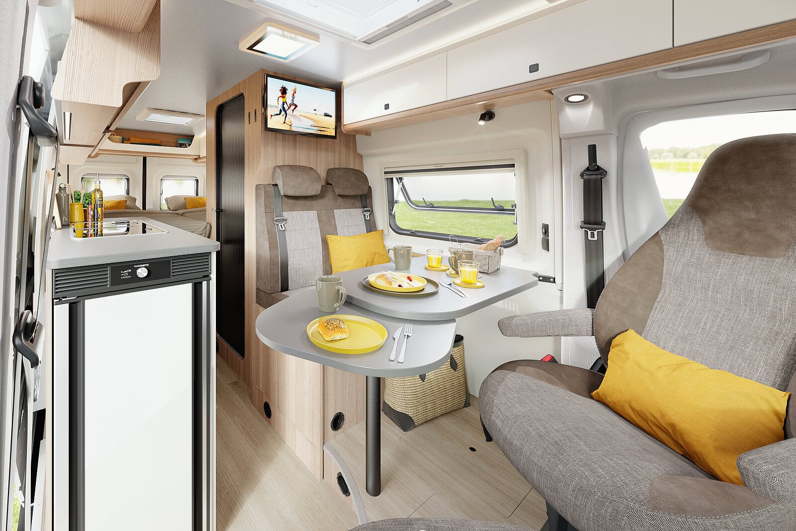 Dukat bord i en Hobby campervan Ontour 640 ET