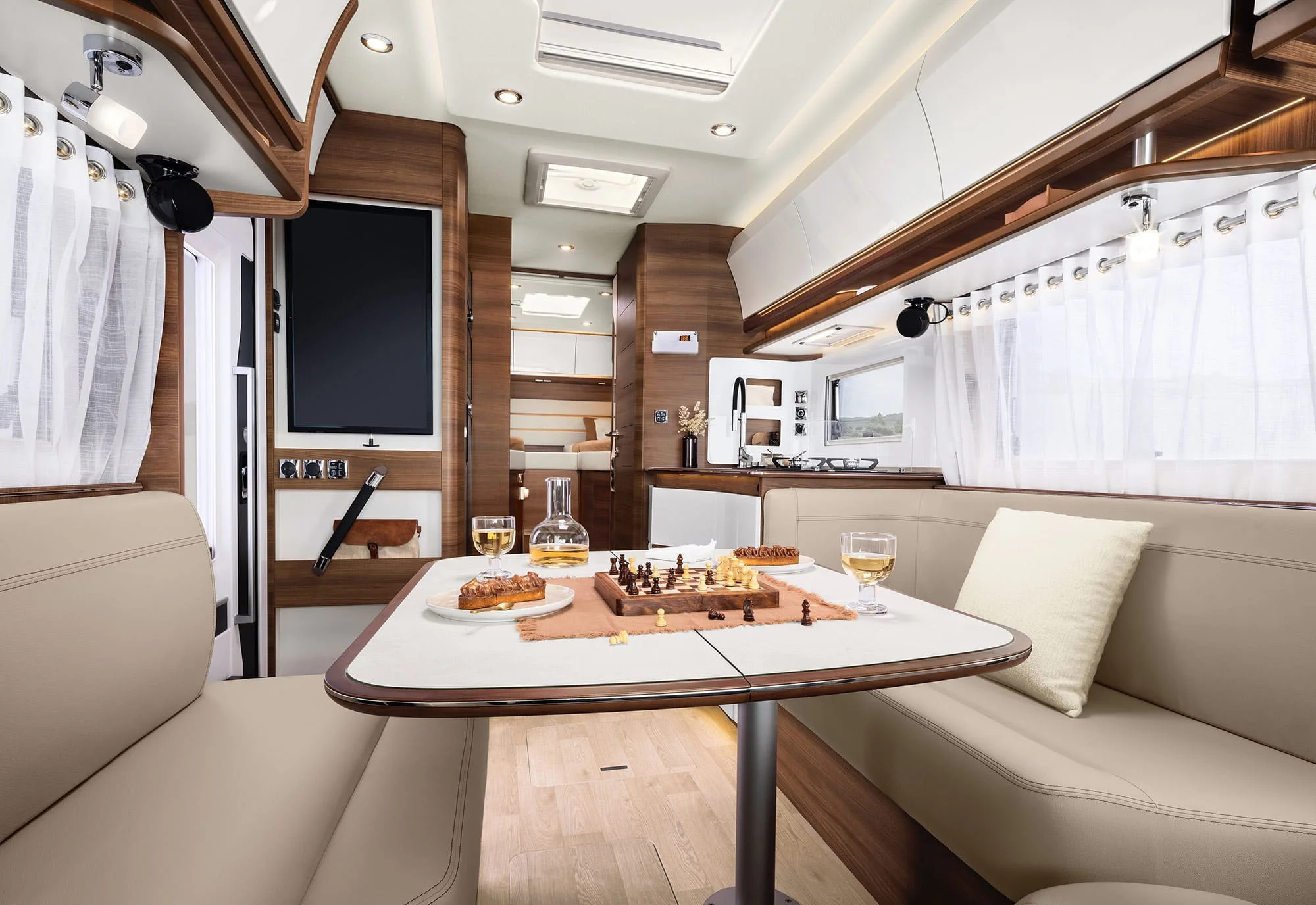 Sittgrupp Rapido Distinction i166M, inredning med skinnsoffa