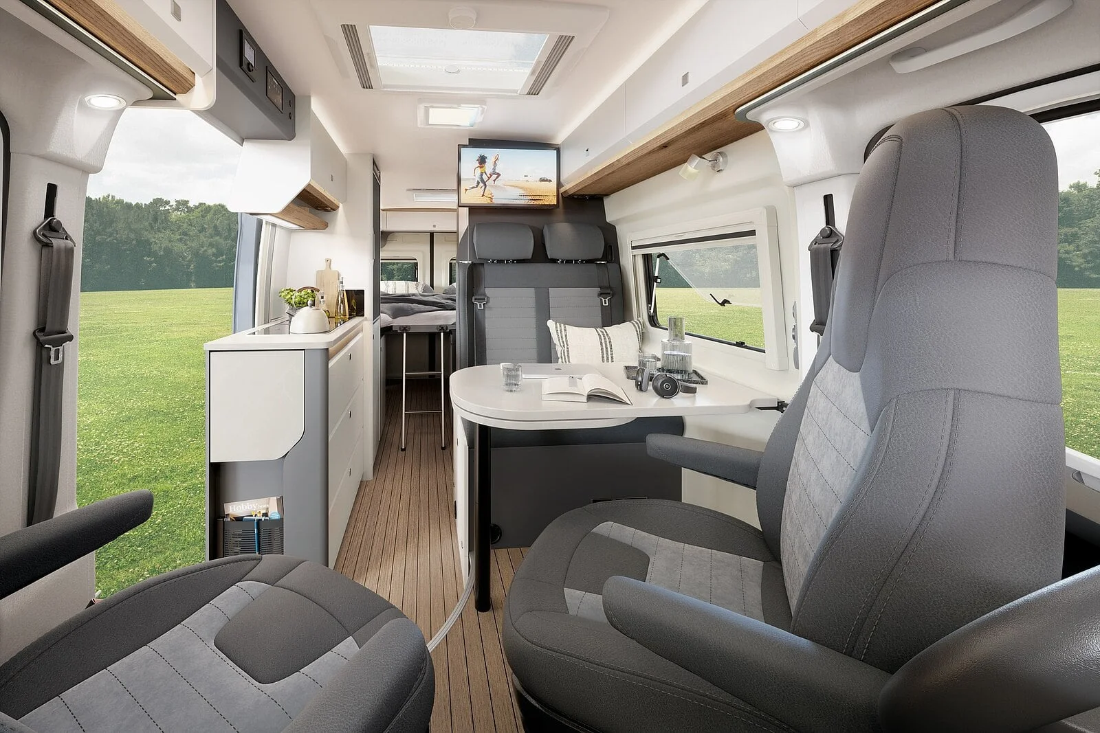 Hobby van Prestige 640 ET inredning dagtid