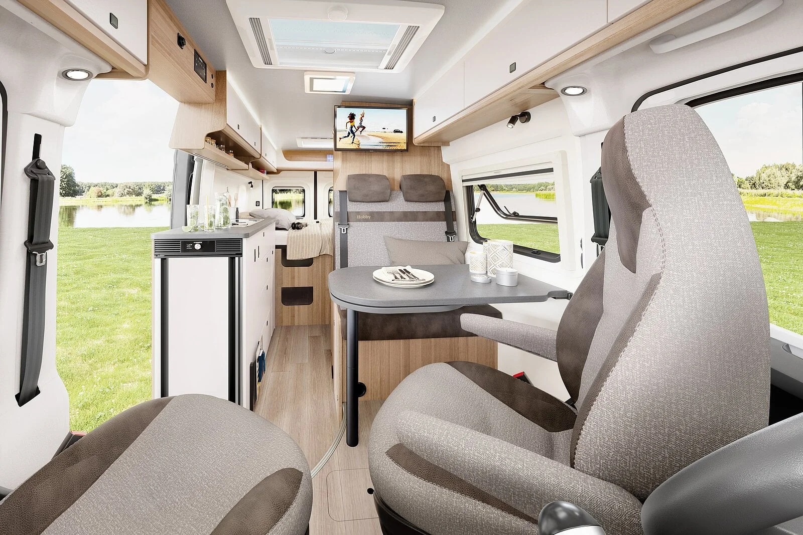 Hobby van ontour 600 FT inredning dagtid